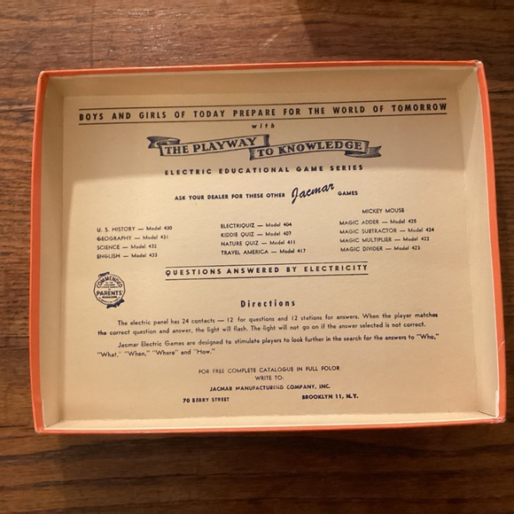 Vintage Electriquiz electric panel quiz game toy working condition - Picture 2 of 6